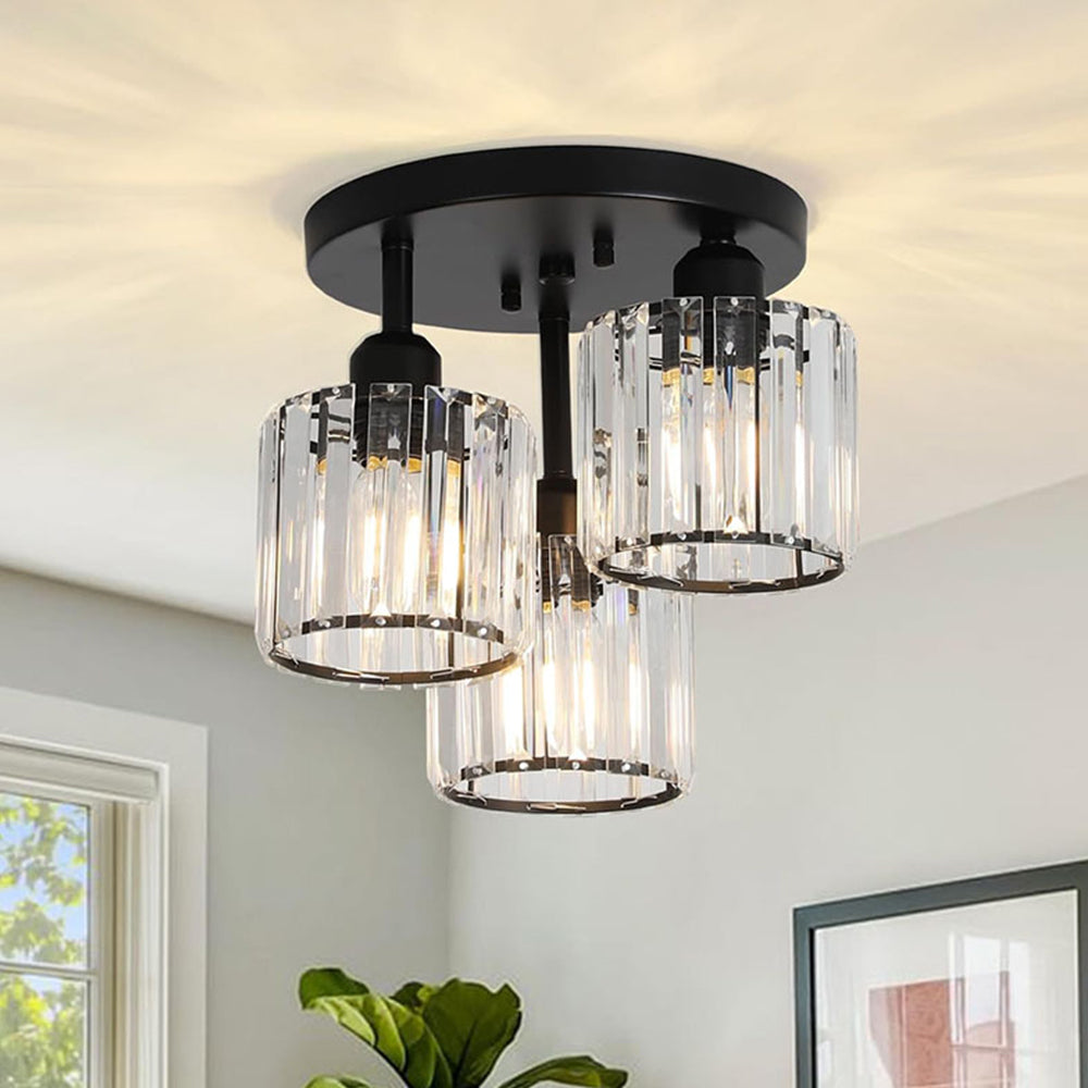 Crystal Semi Flush Ceiling Light | Elegant