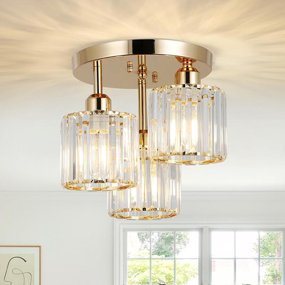 Crystal Semi Flush Ceiling Light | Elegant