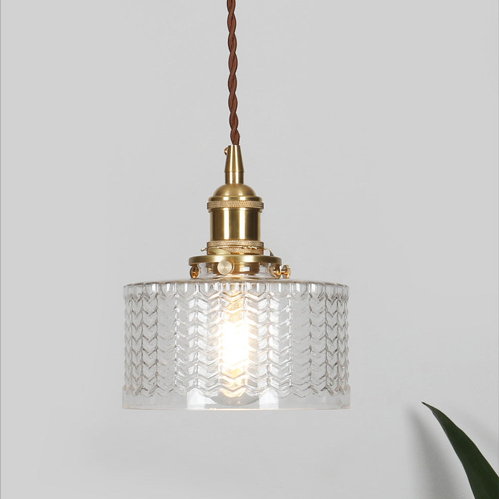 Vintage Glass Pendant Lights | Cylinder