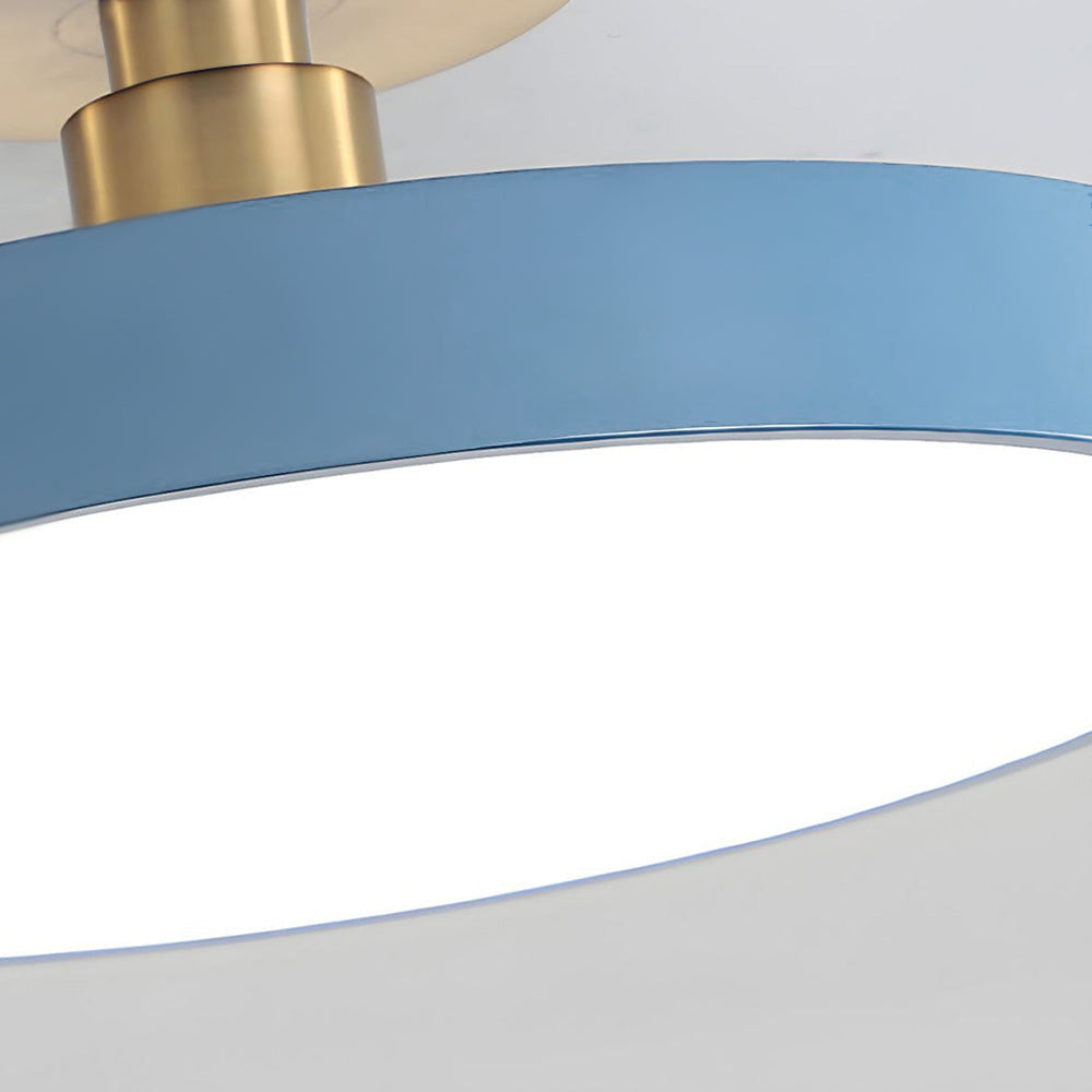 Modern Concise Circular LED Semi Flush Mount Ceiling Light | Minimalist Design