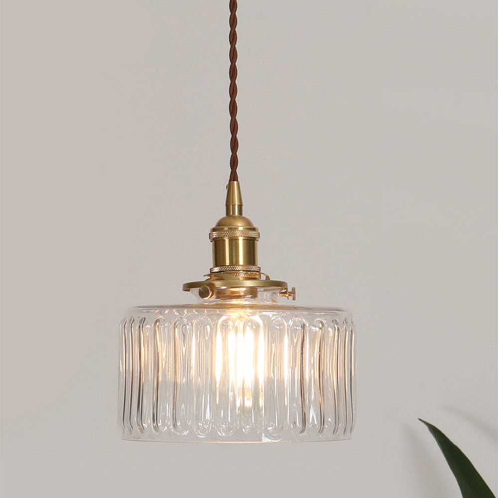 Vintage Glass Pendant Lights | Cylinder
