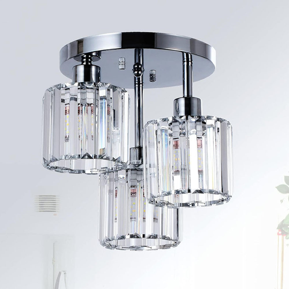 Crystal Semi Flush Ceiling Light | Elegant