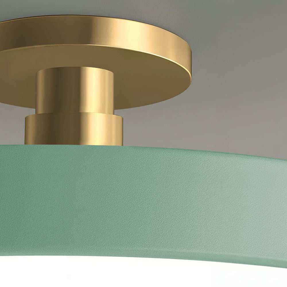 Modern Concise Circular LED Semi Flush Mount Ceiling Light | Minimalist Design