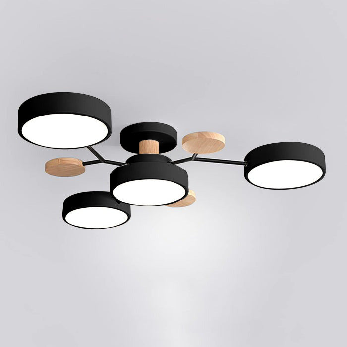 Modern Circular Semi Flush Mount LED Ceiling Light | Living Room