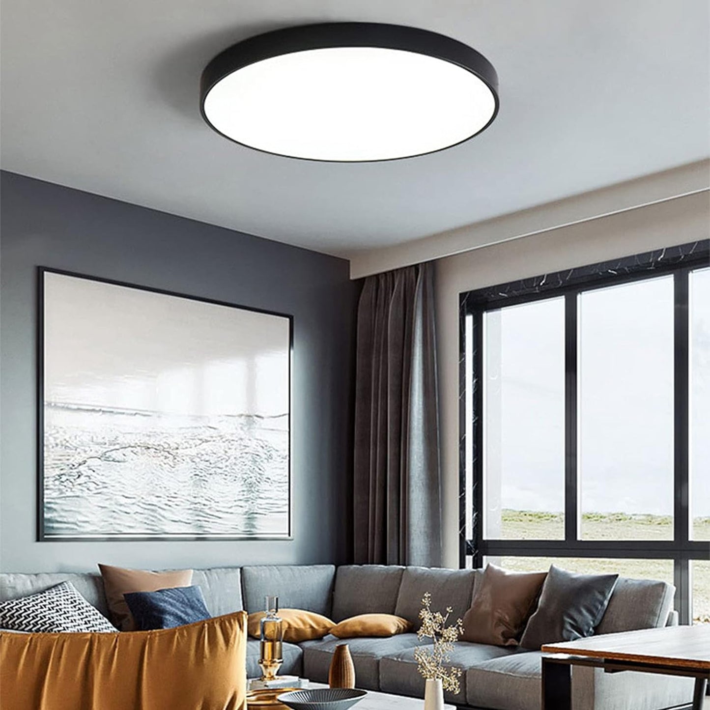 Circular Flush Ceiling Lights | Colourful