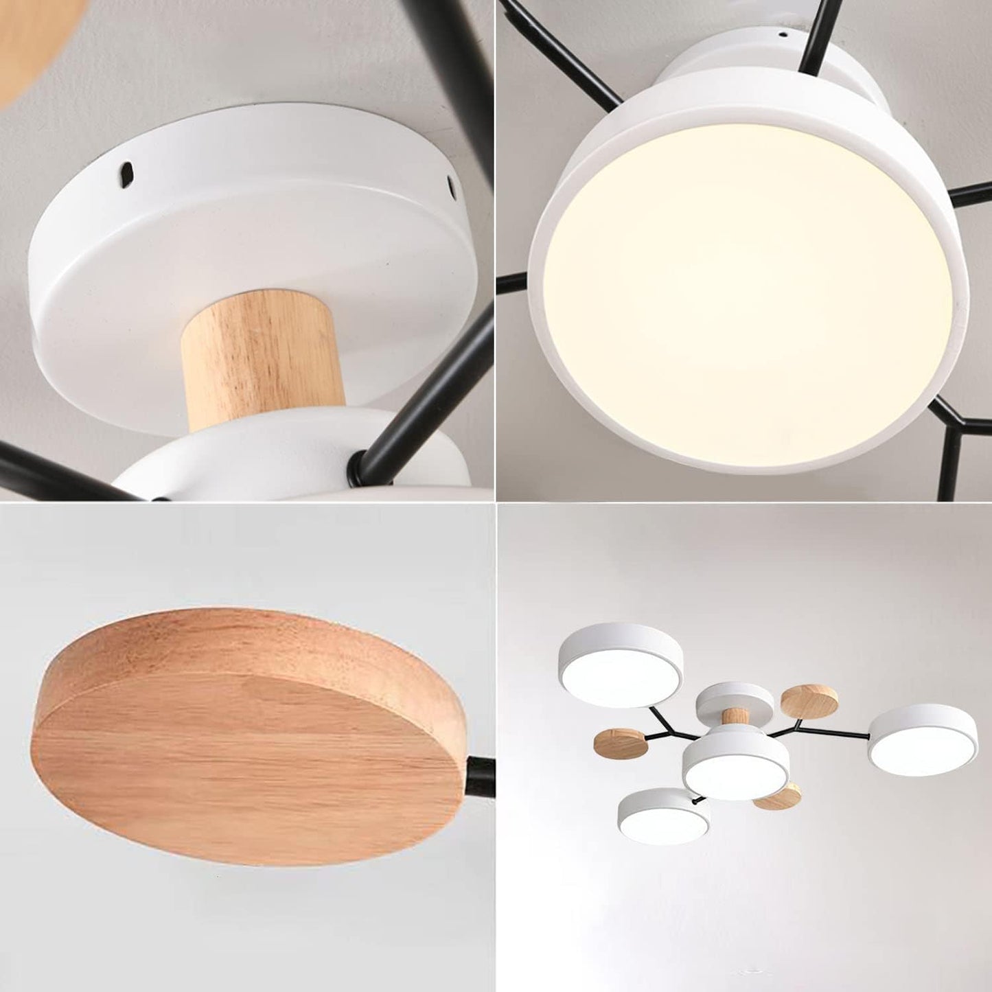 Modern Circular Semi Flush Mount LED Ceiling Light | Living Room
