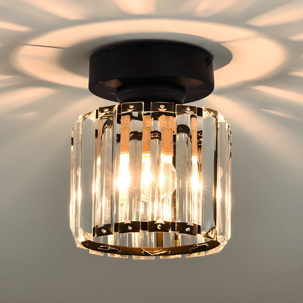 Radiant Modern Flush Mount Ceiling Light | Crystal Glow for Hallways
