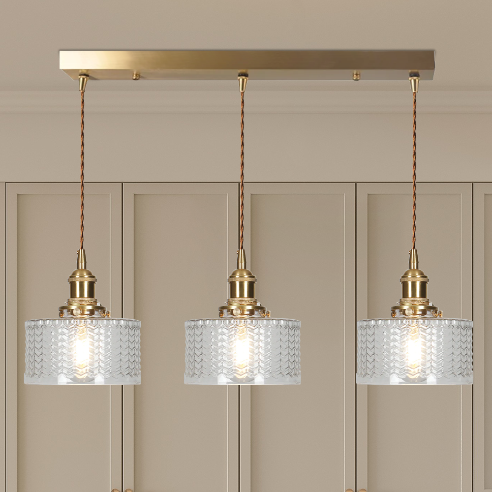 Vintage Glass Pendant Lights | Cylinder
