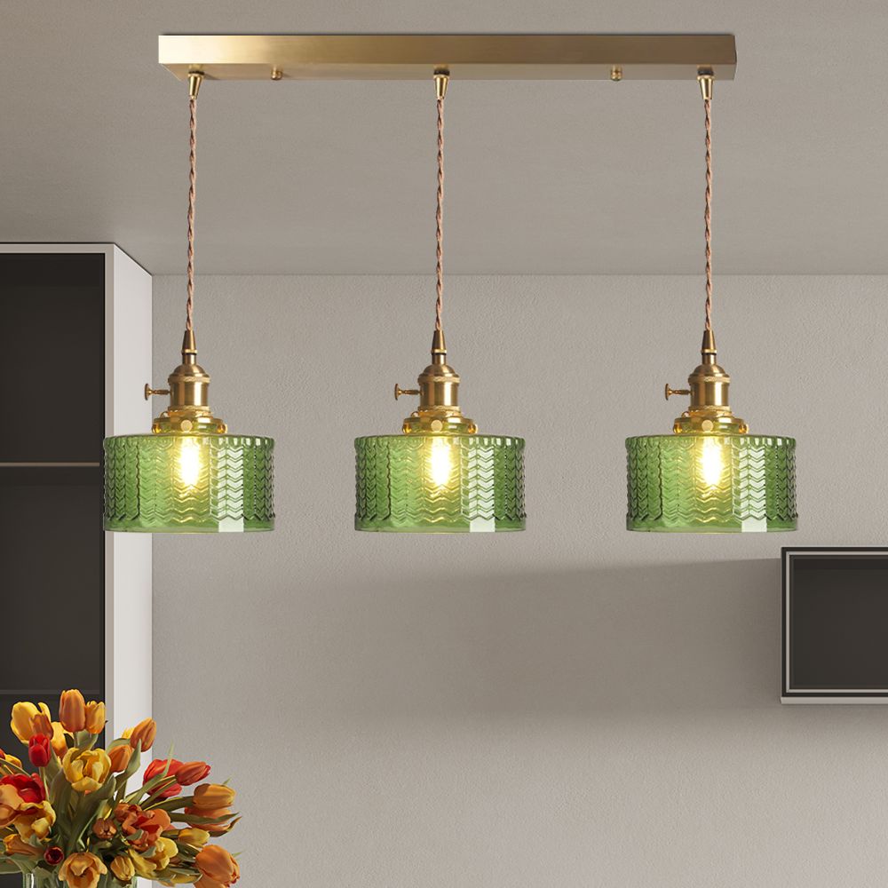 Vintage Glass Pendant Lights | Cylinder
