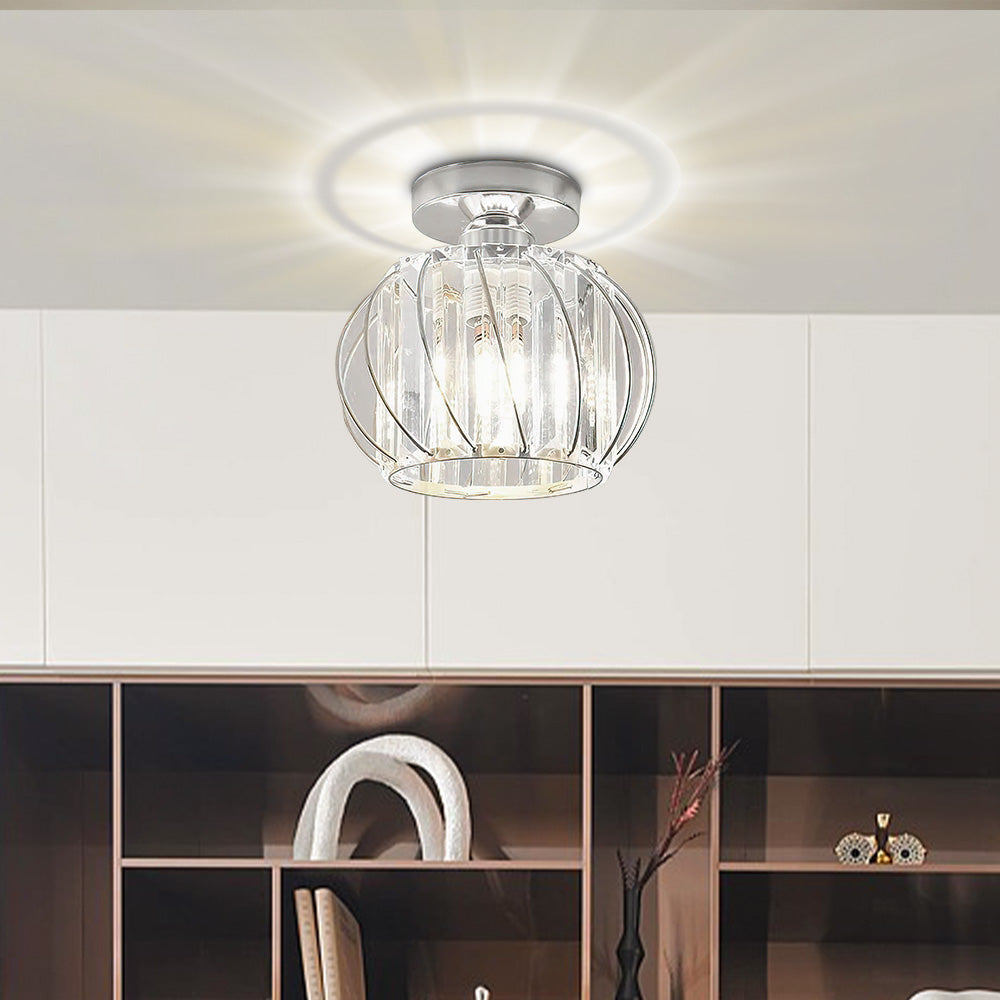 Luxury Glass Semi Flush Mount Ceiling Light | Nordic