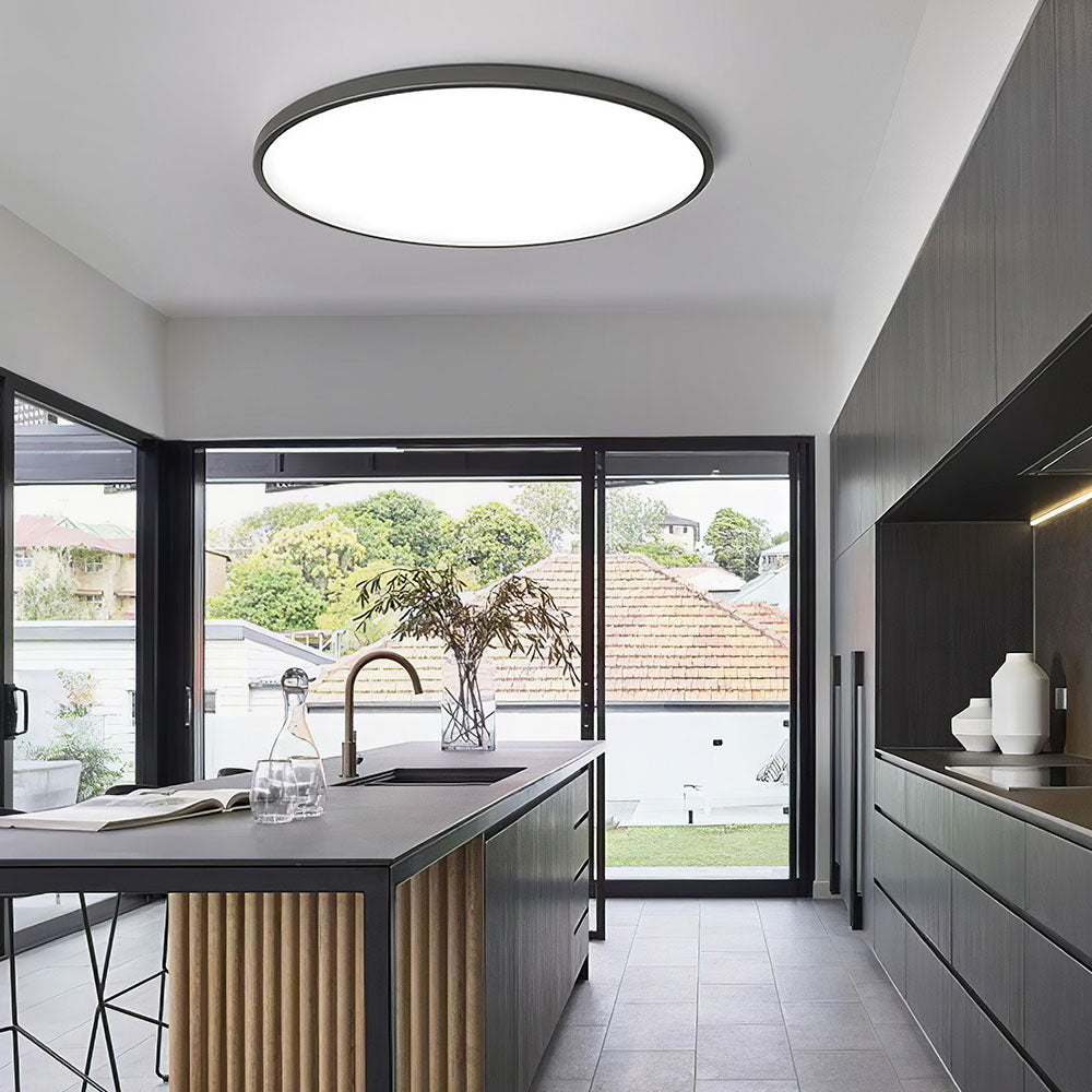 Minimalist Round Flush Mount LED Ceiling Light | Sleek Ultra-Thin Design