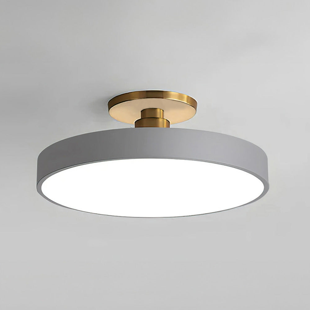 Modern Concise Circular LED Semi Flush Mount Ceiling Light | Minimalist Design