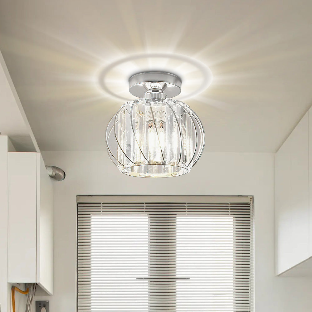 Luxury Glass Semi Flush Mount Ceiling Light | Nordic