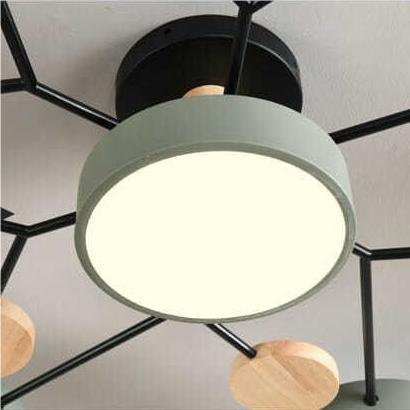 Modern Circular Semi Flush Mount LED Ceiling Light | Living Room