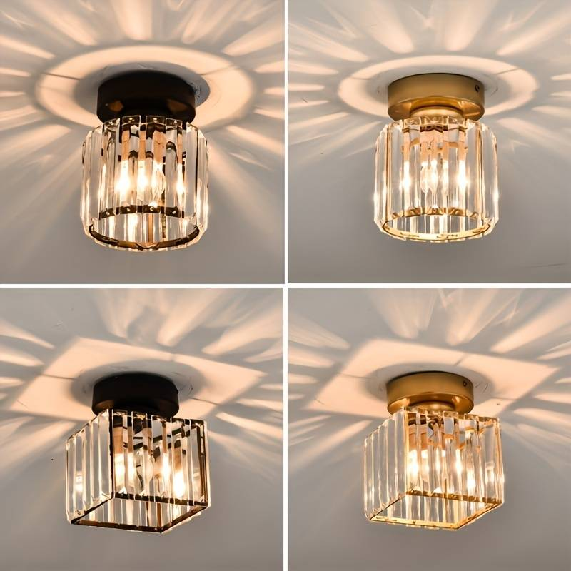 Radiant Modern Flush Mount Ceiling Light | Crystal Glow for Hallways