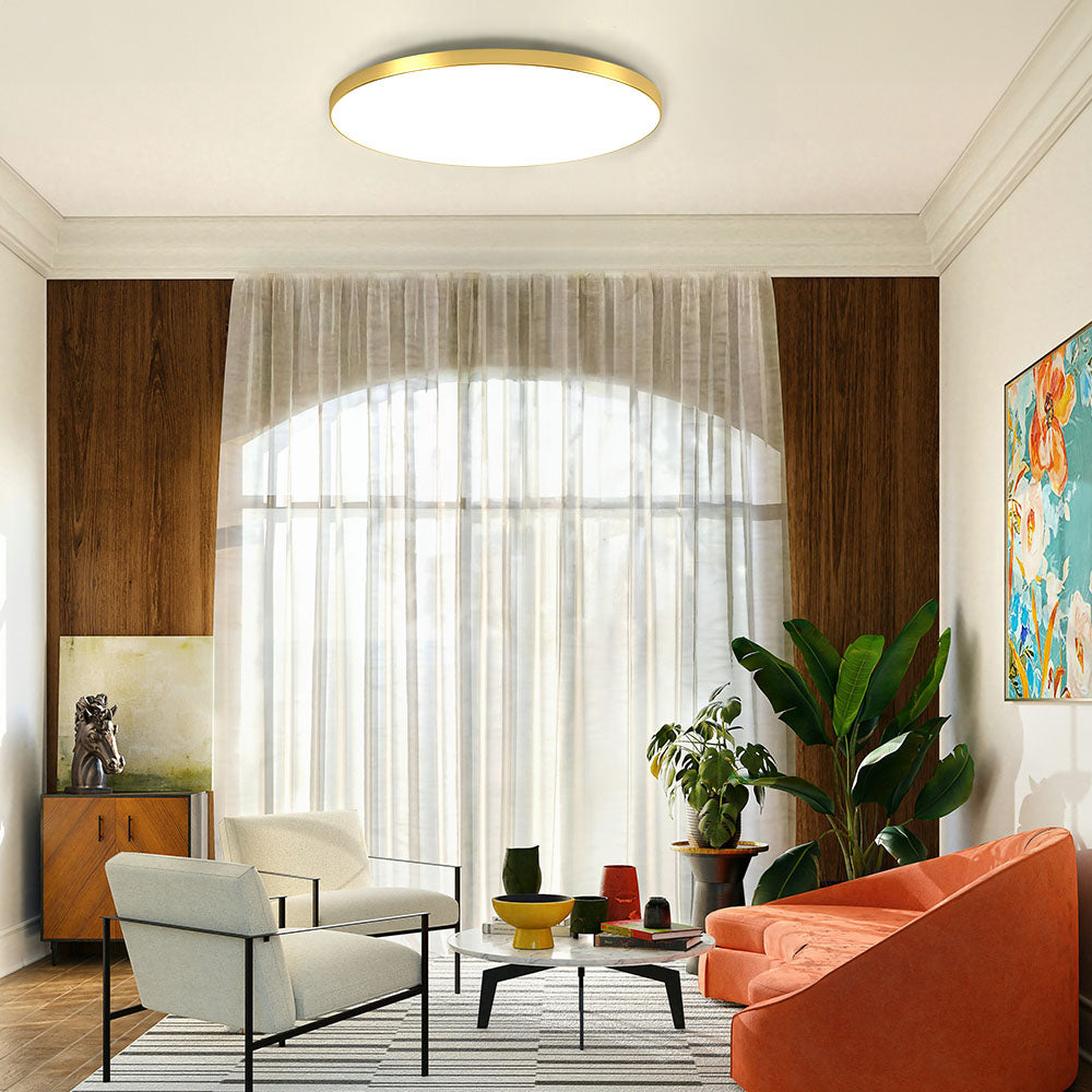 Minimalist Round Flush Mount LED Ceiling Light | Sleek Ultra-Thin Design