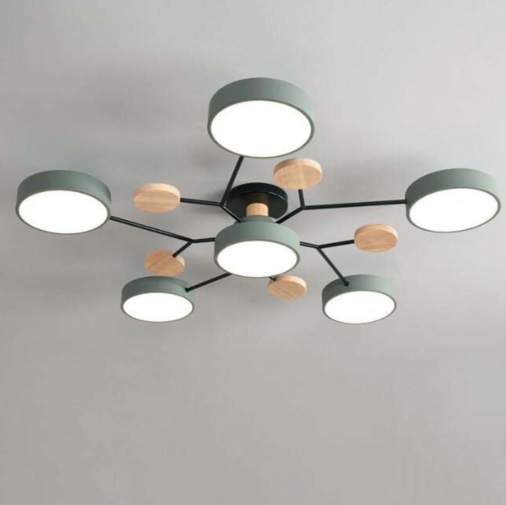 Modern Circular Semi Flush Mount LED Ceiling Light | Living Room