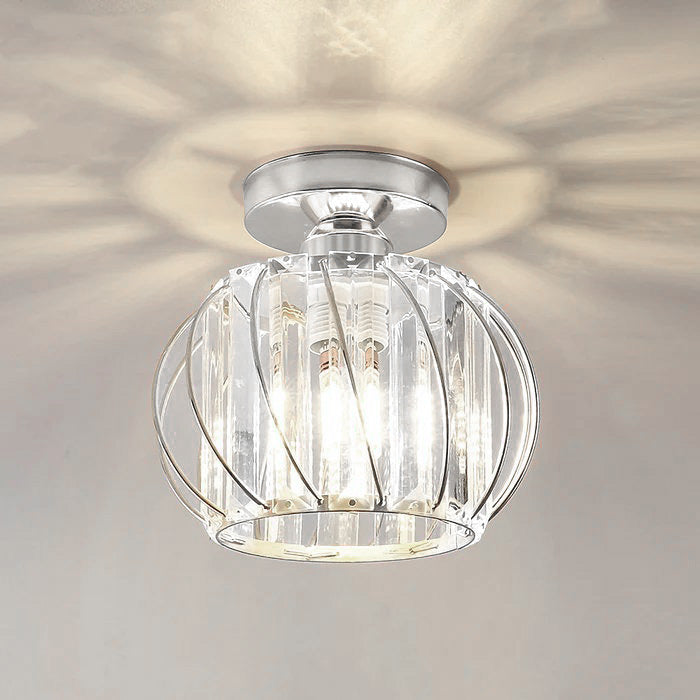 Luxury Glass Semi Flush Mount Ceiling Light | Nordic
