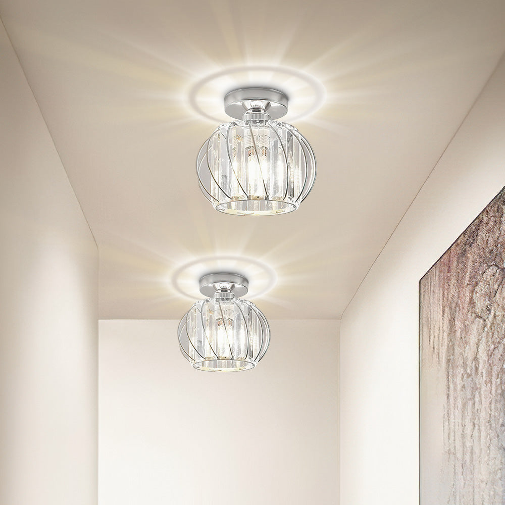 Luxury Glass Semi Flush Mount Ceiling Light | Nordic