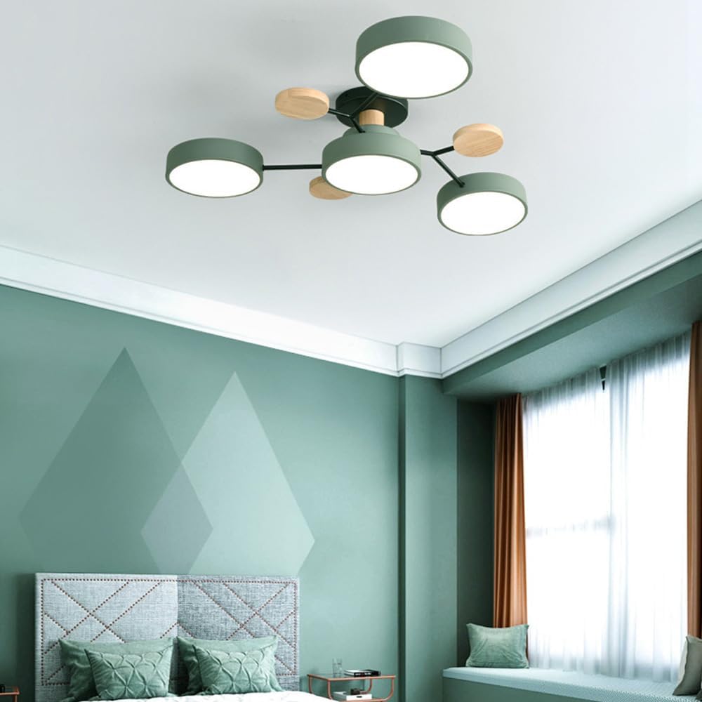 Modern Circular Semi Flush Mount LED Ceiling Light | Living Room
