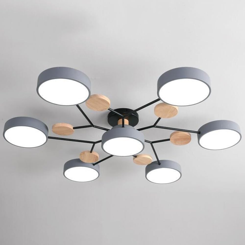 Modern Circular Semi Flush Mount LED Ceiling Light | Living Room