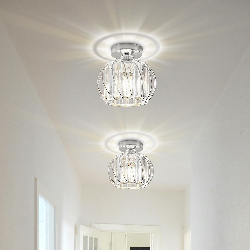 Luxury Glass Semi Flush Mount Ceiling Light | Nordic