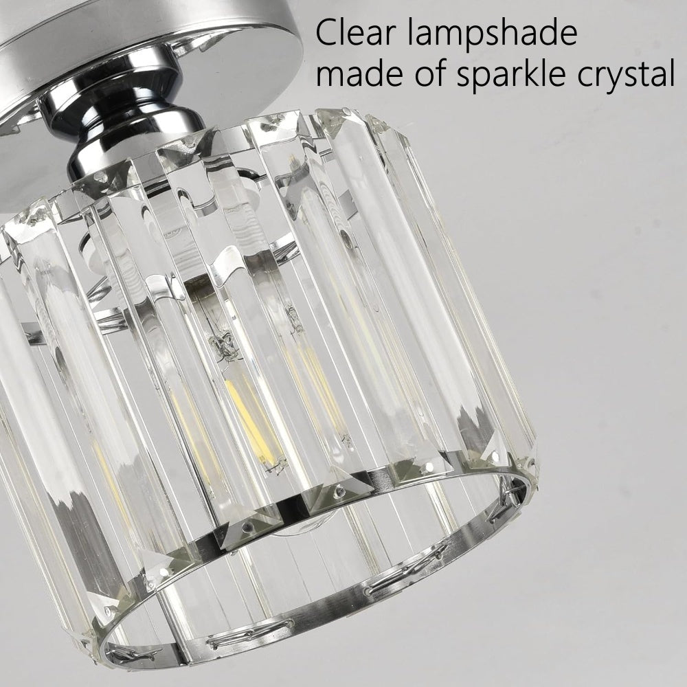 Radiant Modern Flush Mount Ceiling Light | Crystal Glow for Hallways