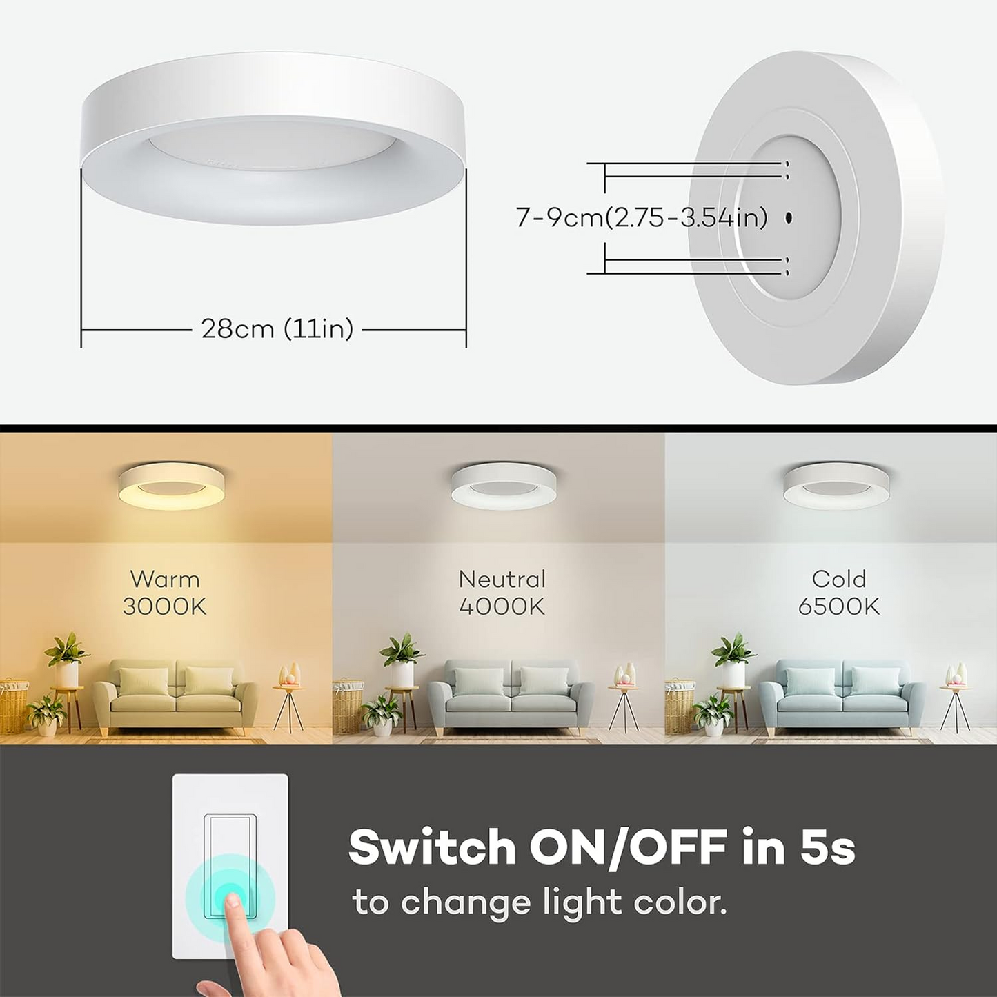 Simple LED Ceiling Light | Minimalist