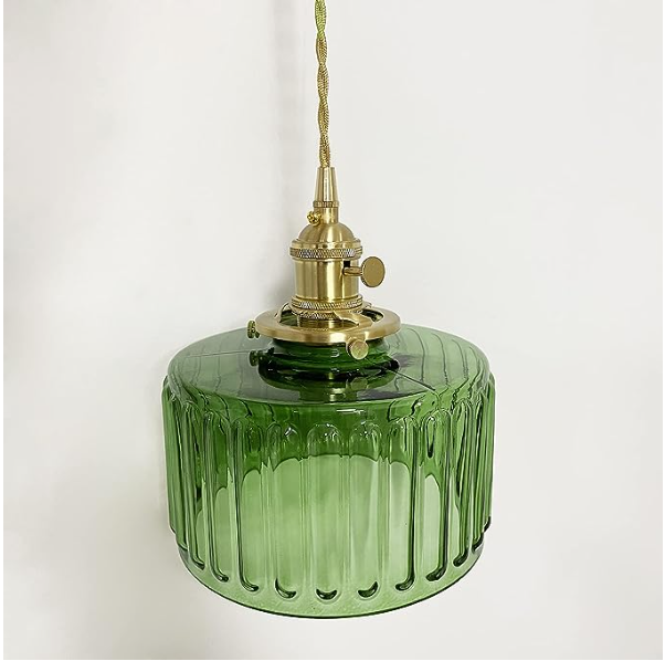 Vintage Glass Pendant Lights | Cylinder
