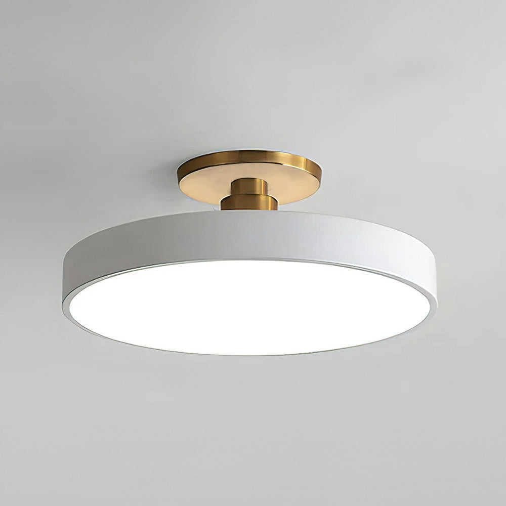 Modern Concise Circular LED Semi Flush Mount Ceiling Light | Minimalist Design