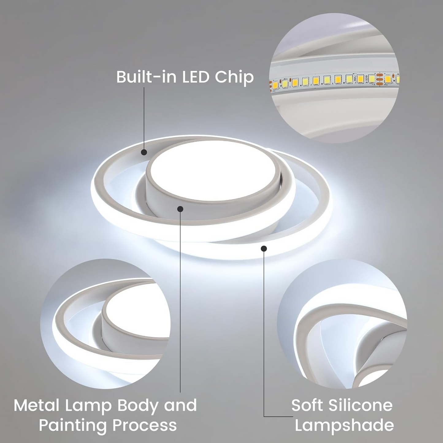 Double Ring LED Ceiling Light | Modern