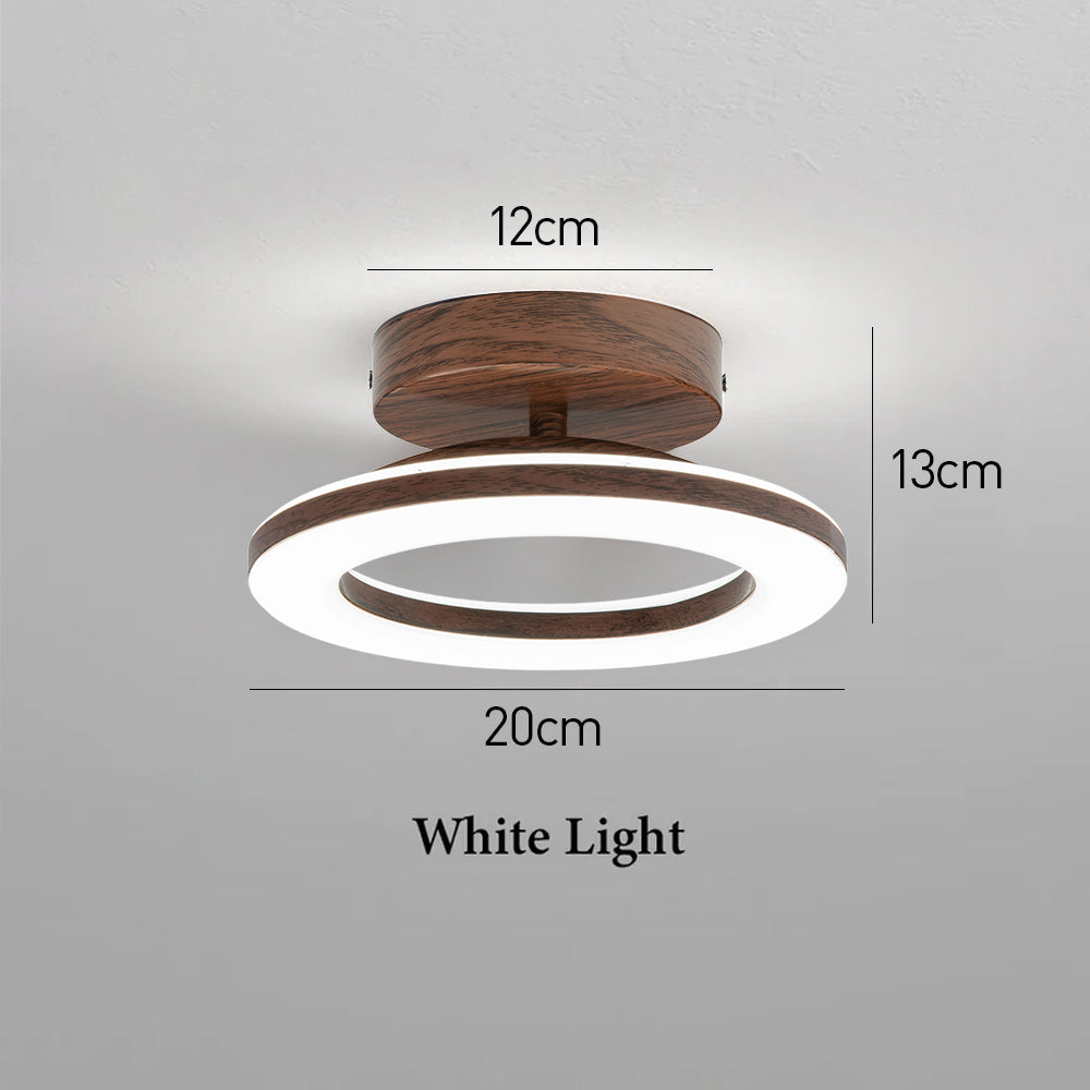 Wood Acrylic Round LED Ceiling Light | Minimalist