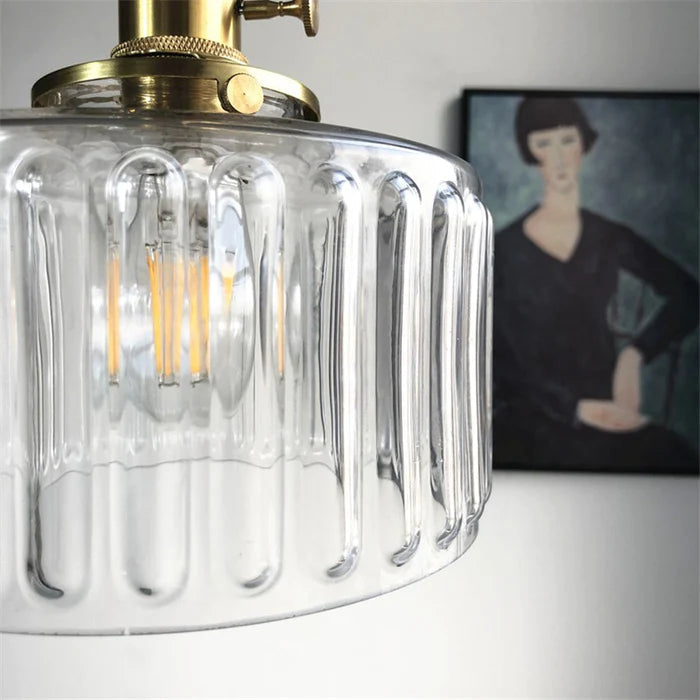 Vintage Glass Pendant Lights | Cylinder