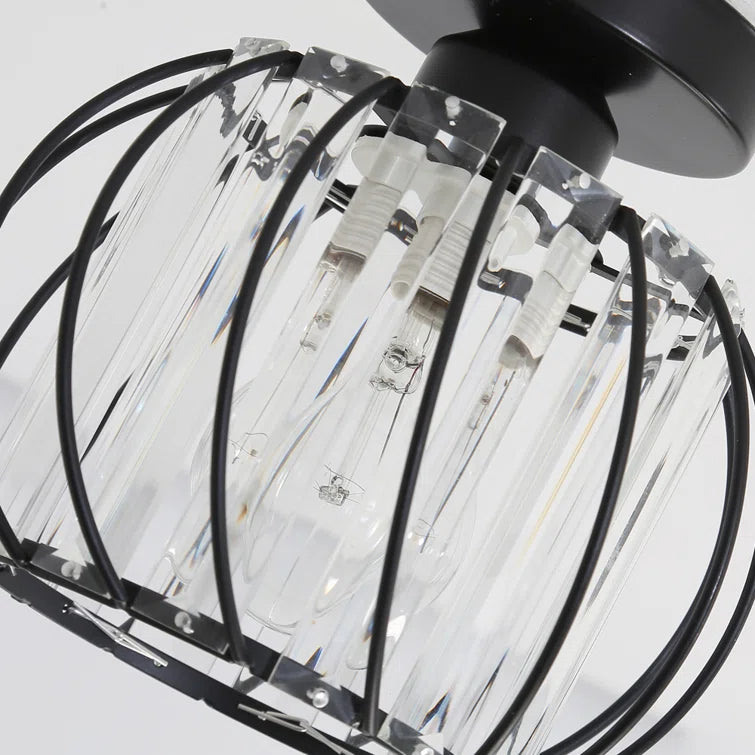 Luxury Glass Semi Flush Mount Ceiling Light | Nordic
