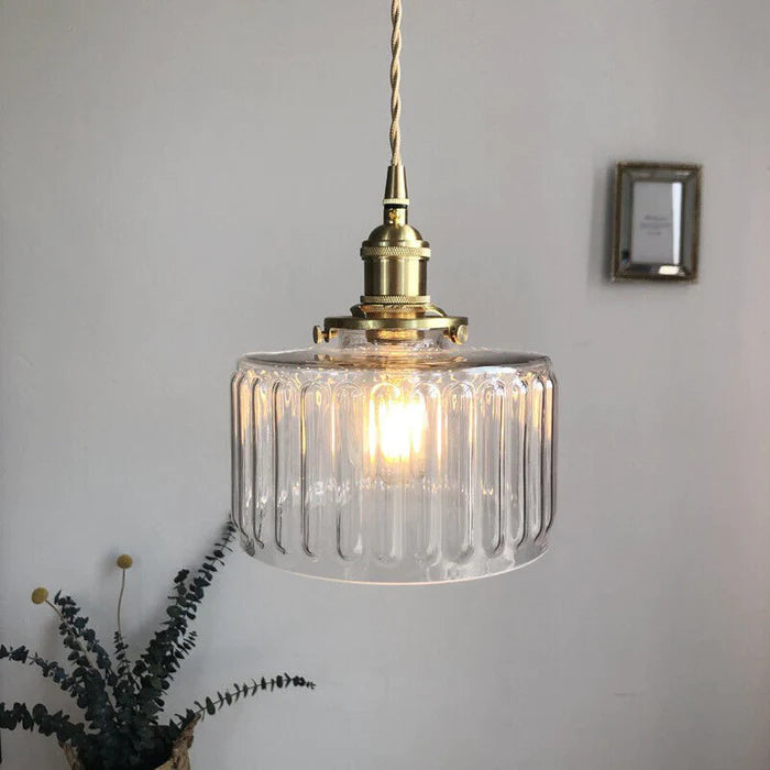 Vintage Glass Pendant Lights | Cylinder