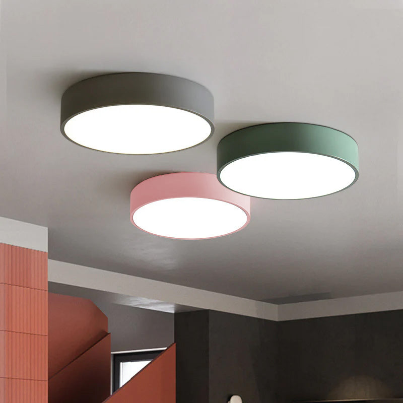 Circular Flush Ceiling Lights | Colourful