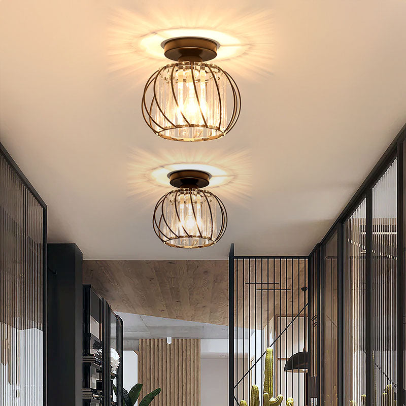 Luxury Glass Semi Flush Mount Ceiling Light | Nordic
