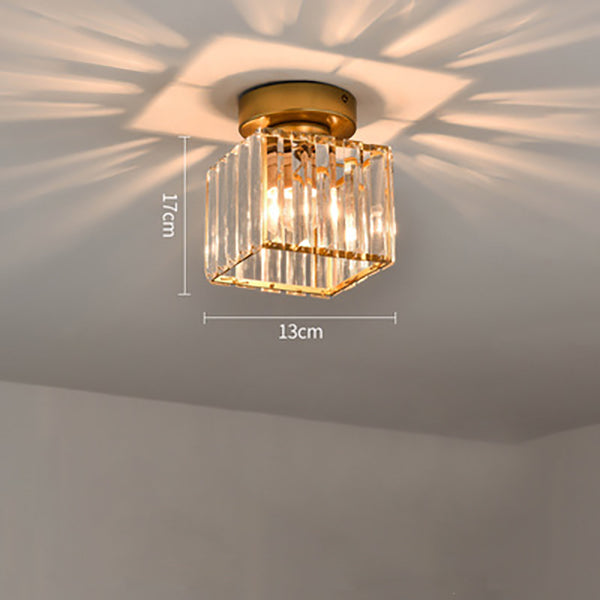 Radiant Modern Flush Mount Ceiling Light | Crystal Glow for Hallways